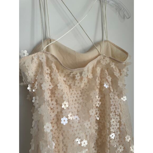 ZARA FLORAL SEQUIN MINI DRESS - Picture 8 of 10